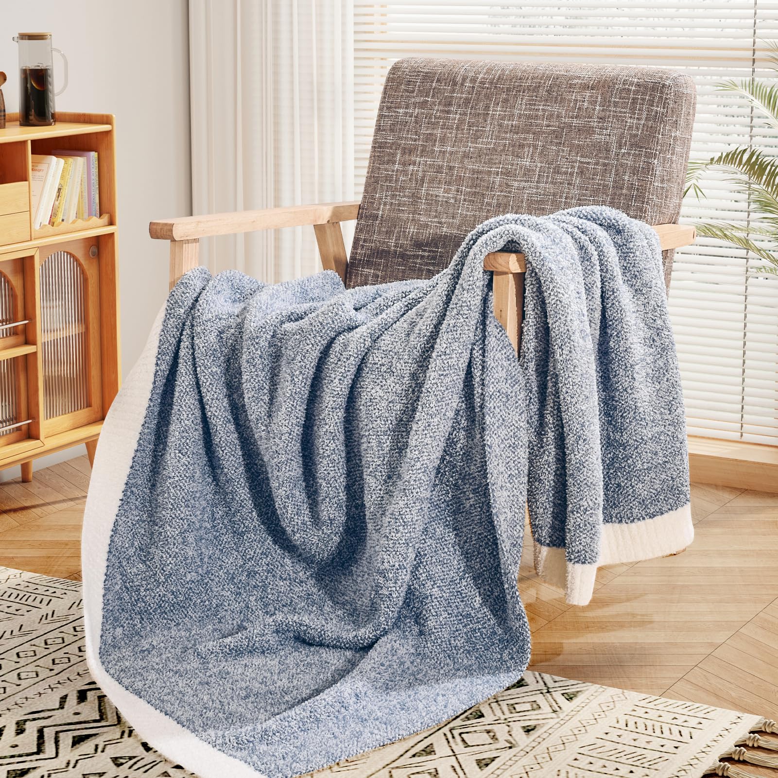 Nexhome Pro Super Soft Throw Blankets, Cozy Warm Blankets Knit Blanket For Women, Fuzzy Plush Lightweight Throws For Couch, Sofa