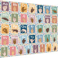 Yiydong 36 Pieces Asl Alphabet Line Bulletin Board Set Abc Number Sign Language Flash Cards Wall Decorations For Pre-School Kind