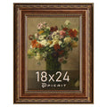 Picrit 18x24 Antique Gold Bronze Poster Frame, 2.75 Inch Wide Ornate Border Victorian Style - Wall Mountable Photo Frame for Gal