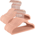 SONGMICS Baby Hangers 50 Pack, Kids Hangers for Closet, 11.8 x 8.1 Inches, Rose Gold 360 Swivel Hooks, Space-Saving Clothes Hang