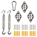 Amgo 10 Inch Hardware Kit For Triangle Sun Shade Sail Canopy, 316 Military-Grade Stainless Steel