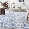 Nourison Whimsicle Damask Ivory Navy 8' X 10' Area Rug, Easy Cleaning, Non Shedding, Bed Room, Living Room, Dining Room, Kitchen