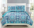 Mk Collection Bedspread Coverlet Quilted Over Size New (King/California King, Turquoise)