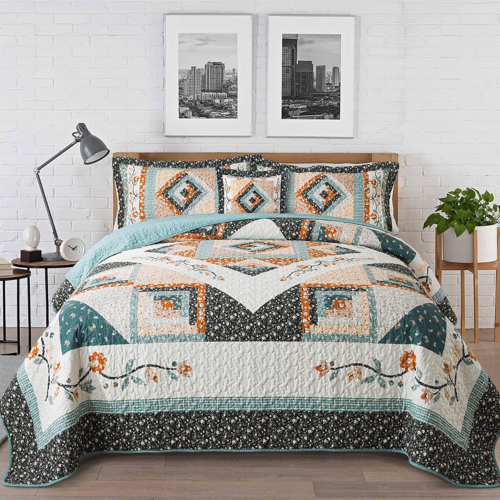 Bedifany Twin Size Bedspread Sets, Floral Cotton Filling Lightweight Quilt Twin/Twin Xl Size (68 X 86 Inch) Garden Style Quilt B