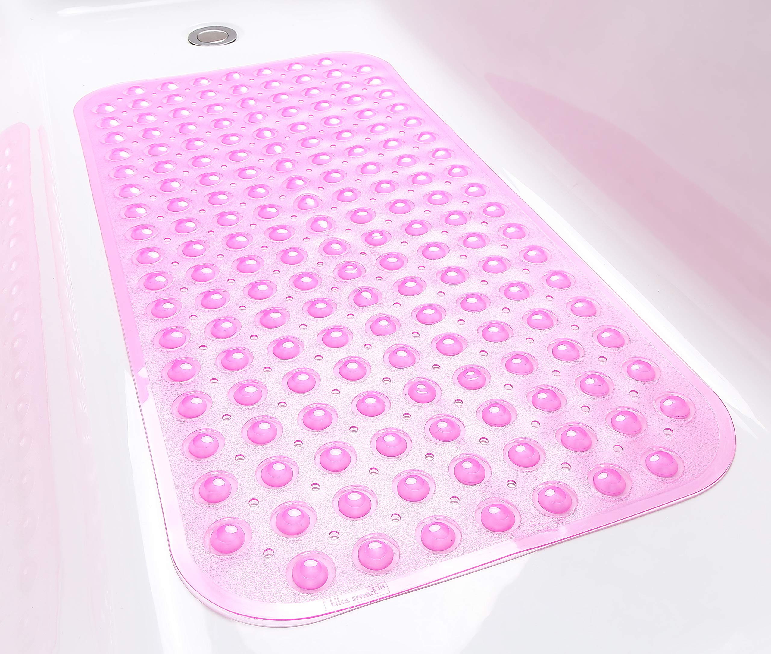 Tike Smart Large Non-Slip Bathtub & Shower Mat 31   X16    (Smooth/Non-Textured Tubs Only) Safe, Clean, Machine-Washable, Superi