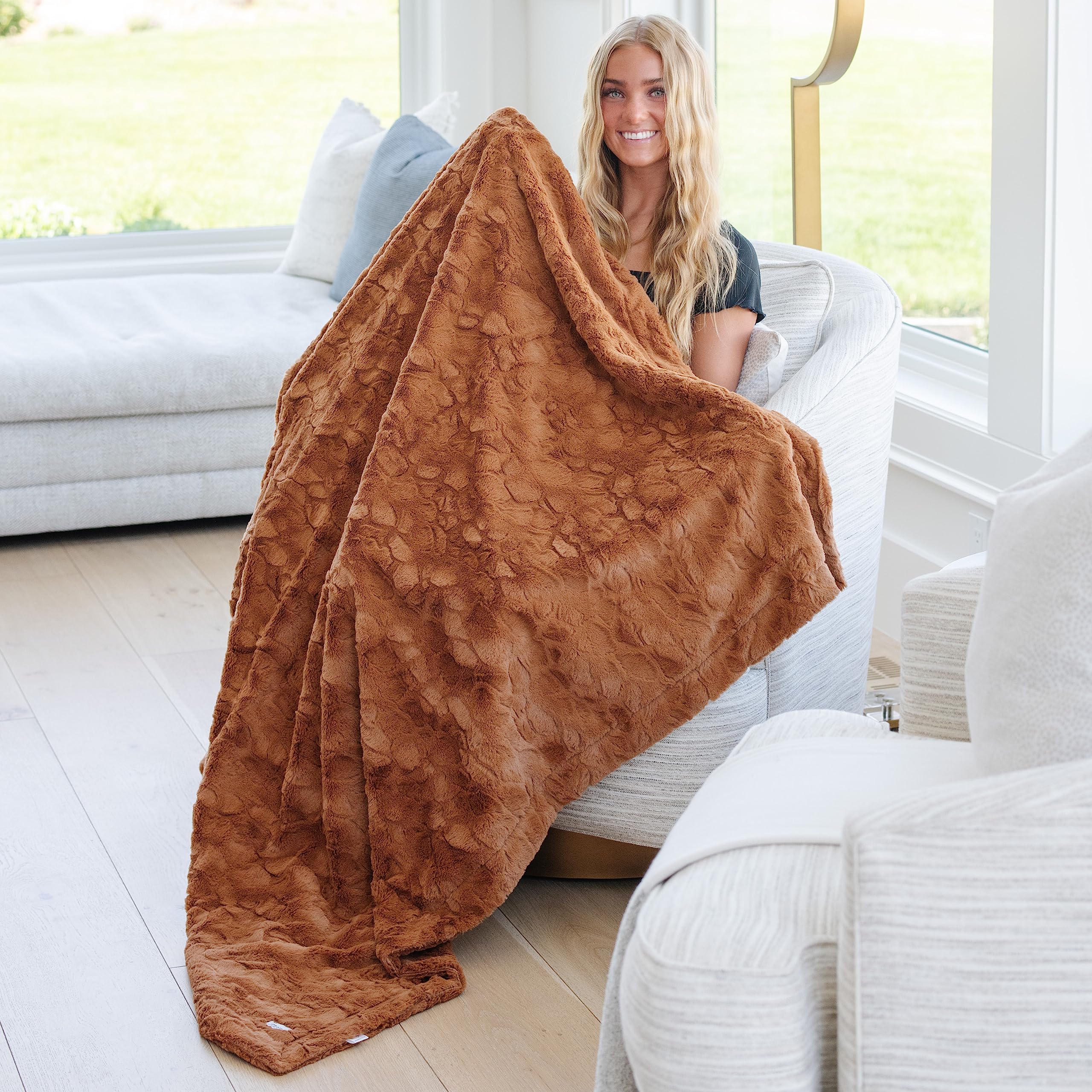 Graced Soft Luxuries Throw Blanket Oversized Softest Warm Elegant Cozy Decorative Thick Faux Fur For Couch, Sofa, Bed, Living Ro