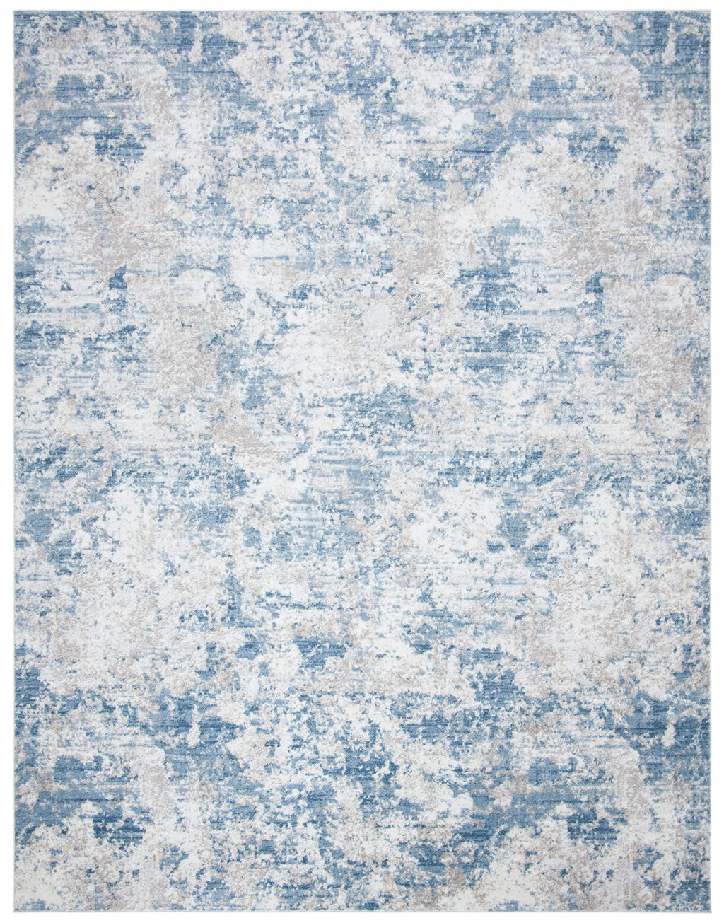 Safavieh Amelia Collection Area Rug - 12' Square, Grey & Blue, Modern Abstract Design, Ideal For High Traffic Areas In Living Ro