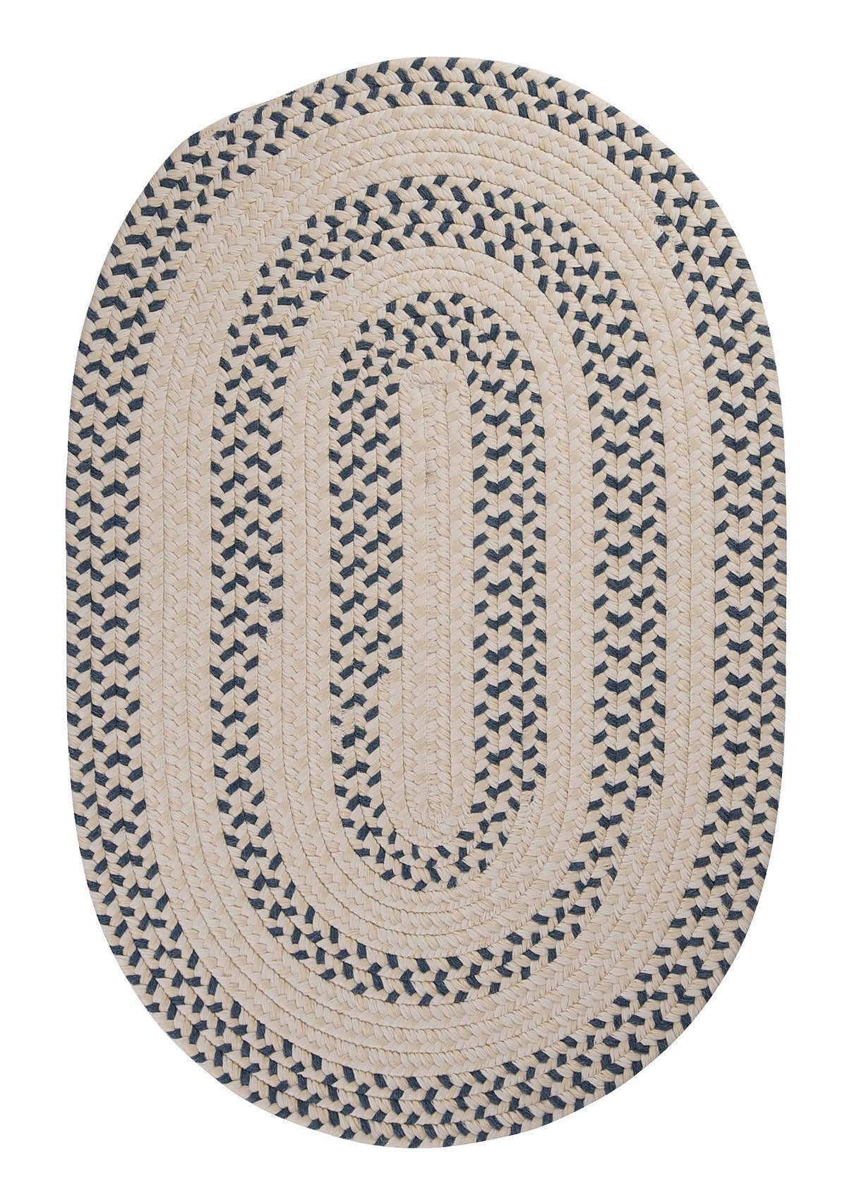 Elmwood Round Area Rug, 10-Feet, Denim