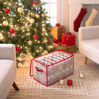 Simplify Organizer Container, Holds Total Of 224 Amongst 2 Bags, 2.5    Slots, Durable, See Through For Easy Viewing Ornament St