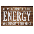 Luvadian Funny Welcome Mats For Front Door - Please Be Mindful Of The Energy You Bring Into This Space, Check Your Energy Door M