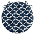 Barnett Home Decor 16' Round Chair Cushion - Fulton Navy - Indoor - Outdoor: Fade Resistant, Water Resistant, Stain Resist - La