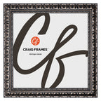 Craig Frames Bravado, 16x16 Picture Frame, Antique Silver