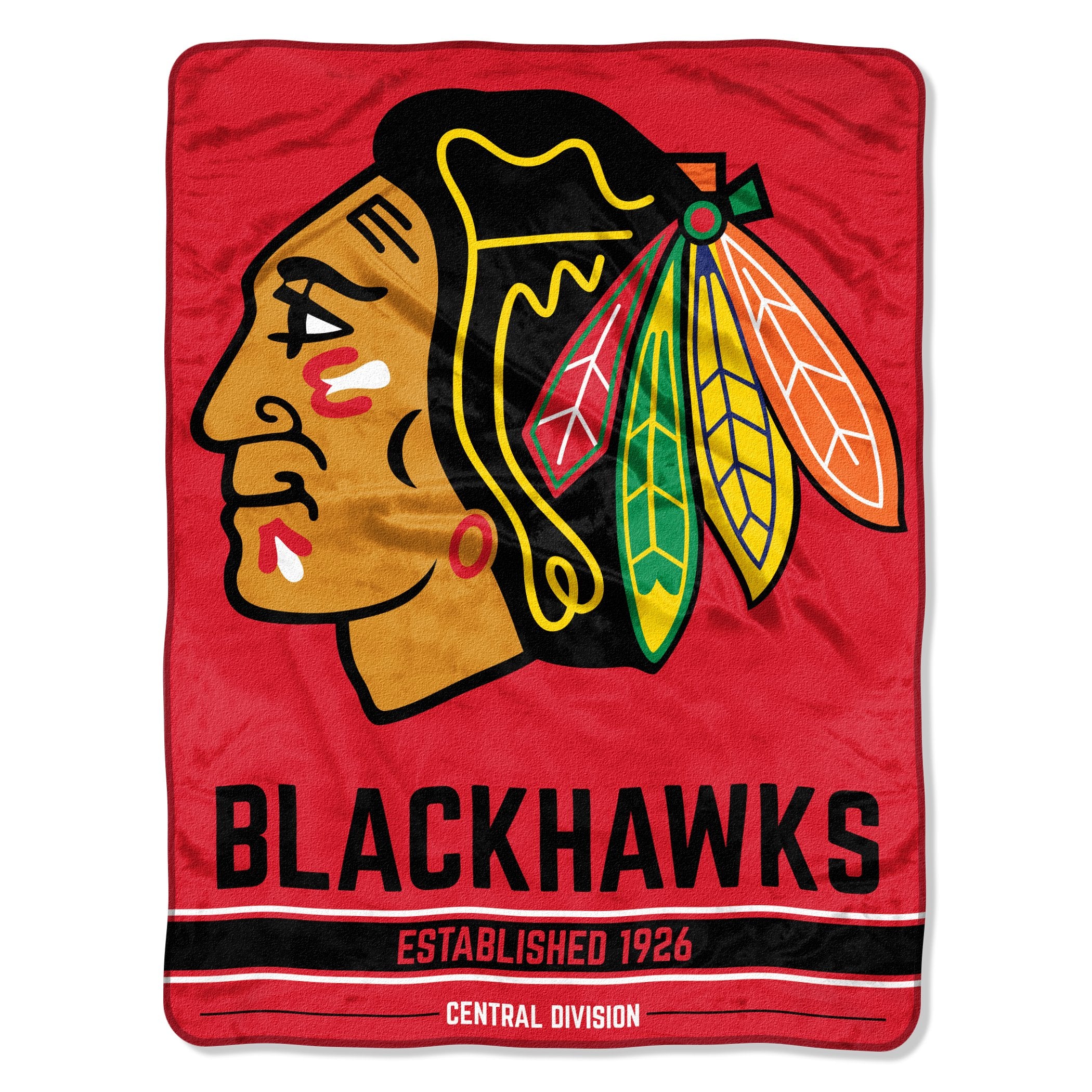 Northwest Nhl Chicago Blackhawks Unisex-Adult Micro Raschel Throw Blanket, 46'' X 60'', Break Away
