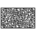Calloway Mills Az103751830 Lilac Vine Rubber Doormat, 18' X 30', Black