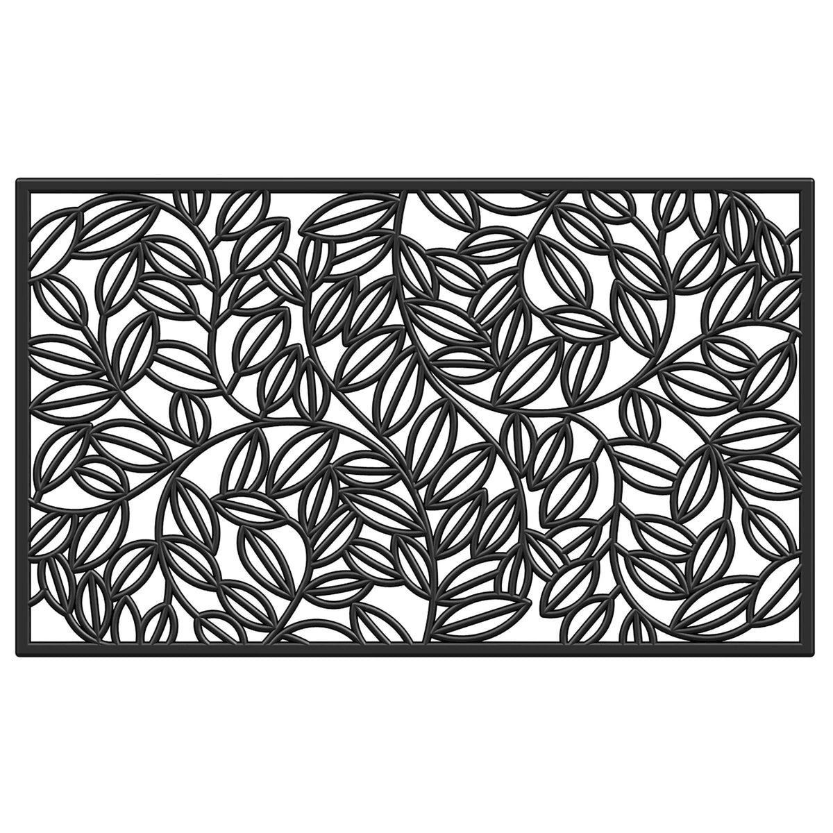Calloway Mills Az103751830 Lilac Vine Rubber Doormat, 18' X 30', Black