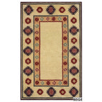Rizzy Home Alora Decor Ryder 3' X 5' Tribal Tan/Sage/Navy/Burgundy Hand-Tufted Area Rug