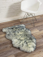 HomeRoots 2' X 3' Gray Mist New Zealand Natural Sheepskin Rug