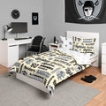 Foco Las Vegas Raiders Nfl Retro Bed In A Bag Comforter Bedding 5 Piece Full Set