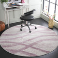 SAFAVIEH Adirondack Collection 6 Round Cream / Purple ADR125L Modern Wave Distressed Non-Shedding Dining Room Entryway Foyer Li