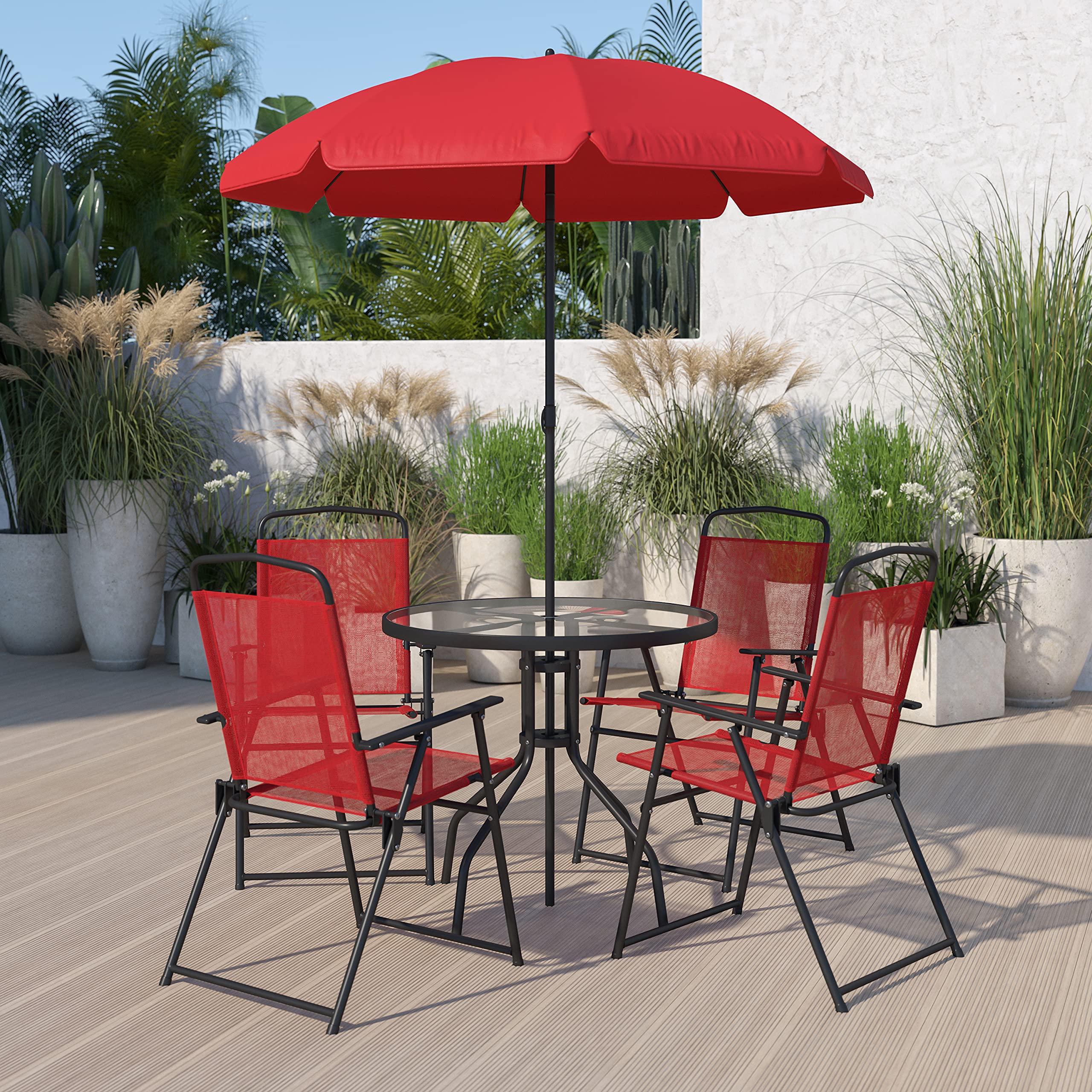 Flash Furniture Nantucket 6 Piece Patio Garden Set