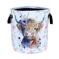 Highland Cow Laundry Basket Foldable Waterproof Oxford Cloth Funny Tote Bag Laundry Hamper Clothes Storage Bucket Toy Organizer 