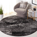 SAFAVIEH Adirondack Collection 11 Round Silver/Black ADR112A Modern Abstract Non-Shedding Entryway Foyer Living Room Bedroom Ki