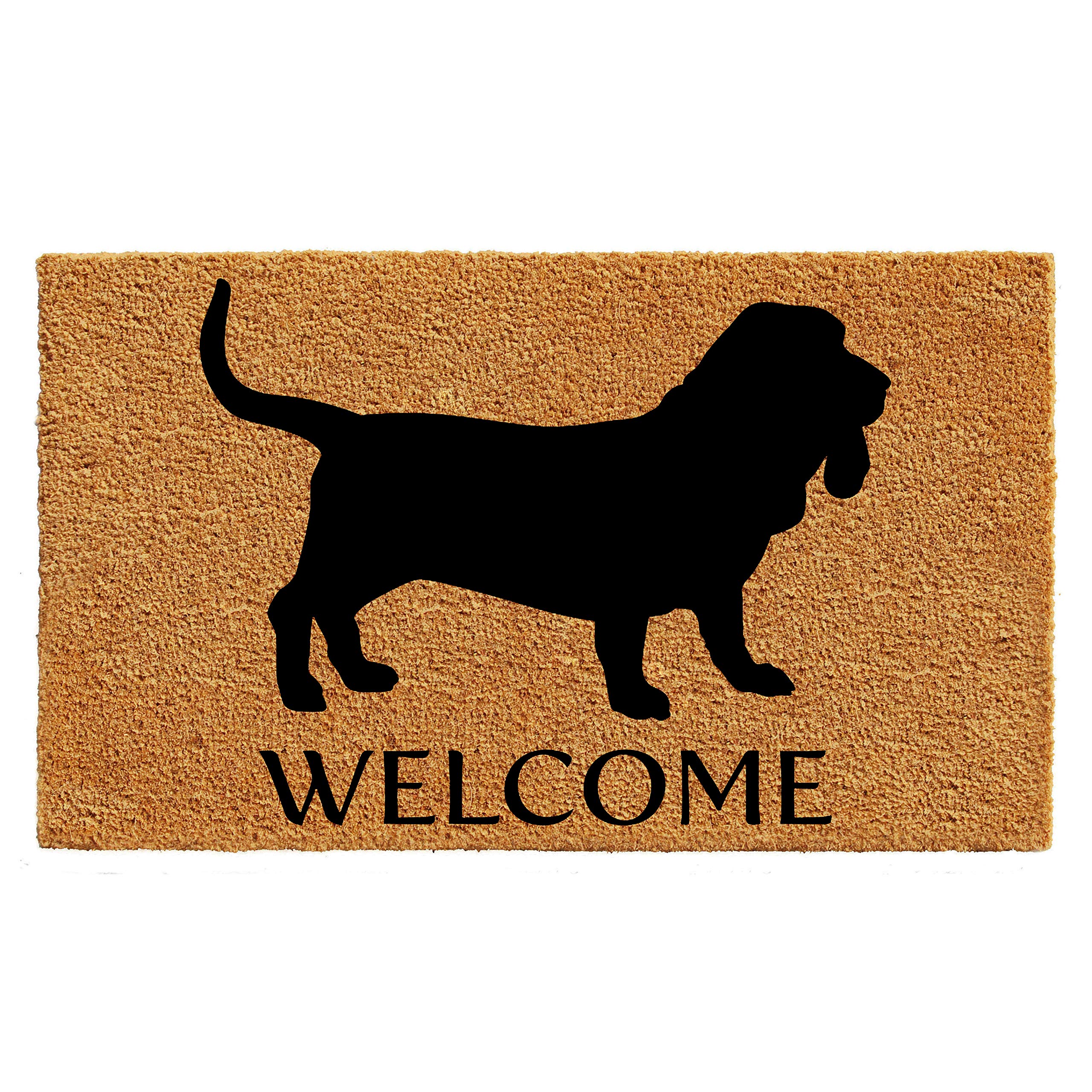 Calloway Mills Az105732436 Basset Hound Doormat, 24' X 36', Natural/Black