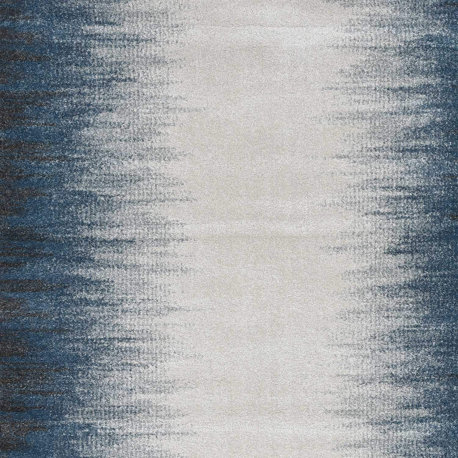 HomeRoots 5' X 8' Ivory Or Blue Gradient Bordered Indoor Area Rug
