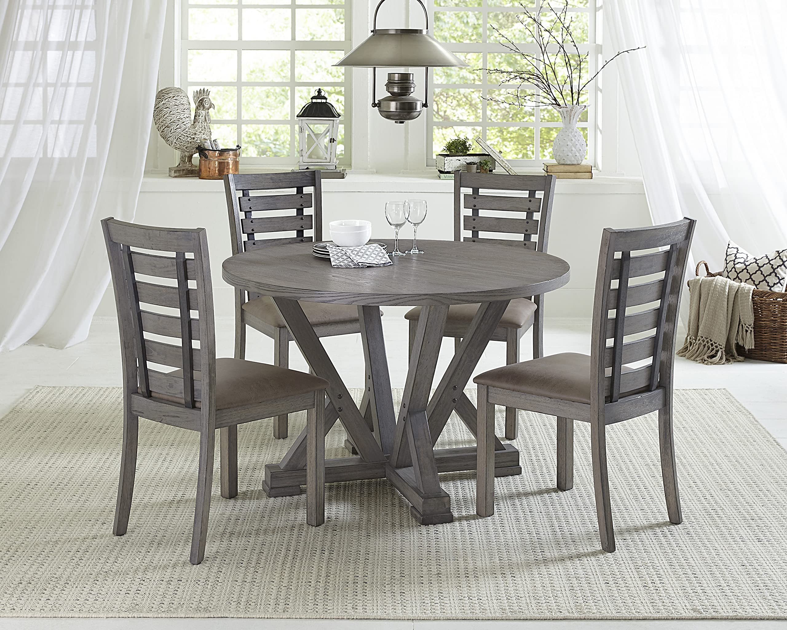 Progressive Furniture Fiji Round Dining Table Harbor Gray