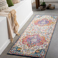 Livabliss Romaine Vintage Medallion Runner Area Rug,2'7'' x 7'6'',Orange