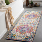 Livabliss Romaine Vintage Medallion Runner Area Rug,2'7'' x 7'6'',Orange