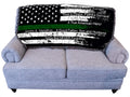Pure Country Weavers Us Military - Green Line American Flag Blanket - Personalized - Gift Military Tapestry Throw For Back Of Co