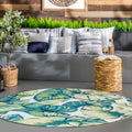 Nuloom Lisa Floral Indoor/Outdoor Accent Rug, 4' Round, Multi