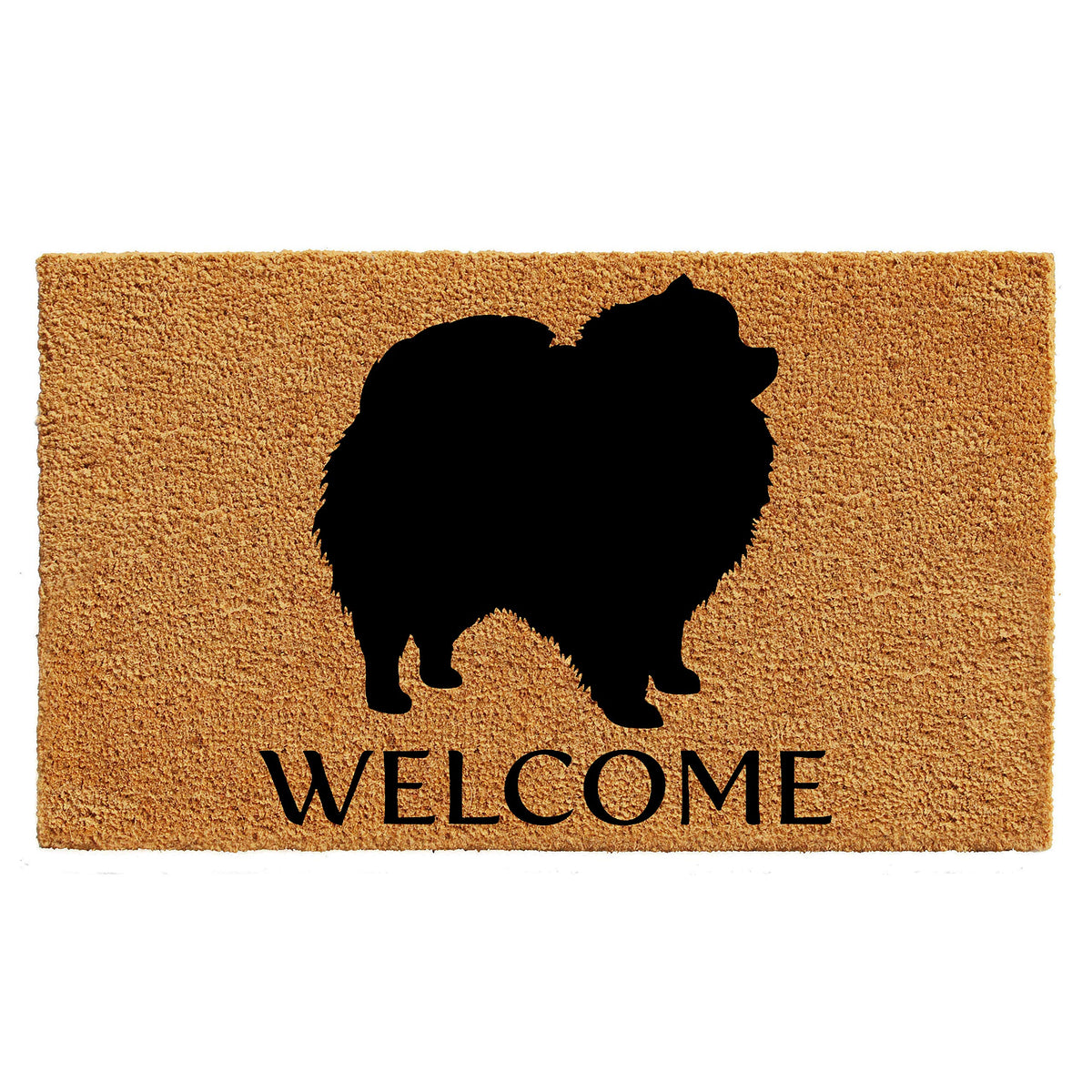 Calloway Mills Az105672436 Pomeranian Doormat, 24' X 36', Natural/Black