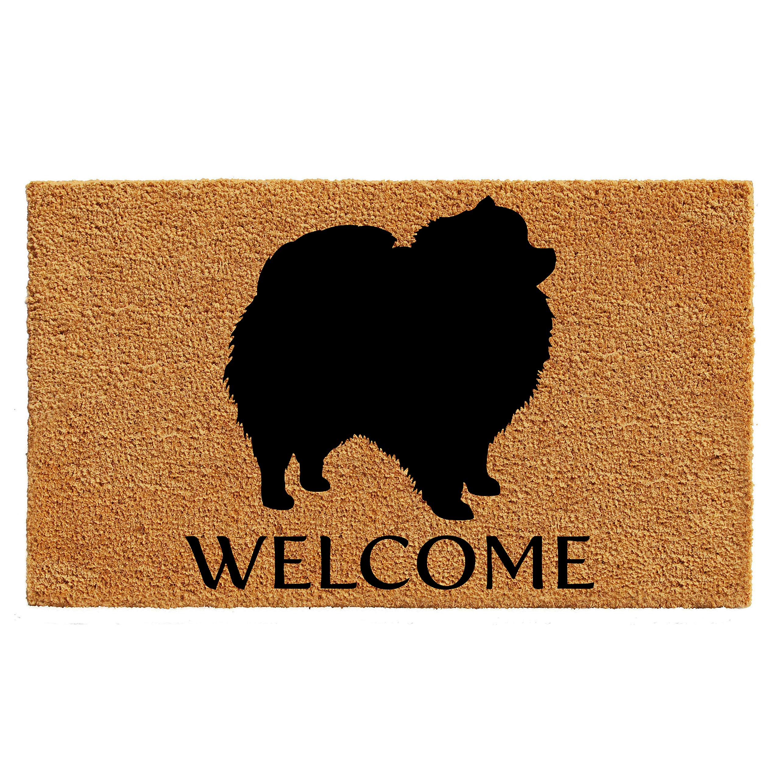 Calloway Mills Az105672436 Pomeranian Doormat, 24' X 36', Natural/Black
