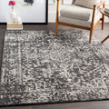 Livabliss Janine Vintage Medallion Area Rug,53 x 73,Black