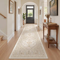 zesthome Washable Runner Rug 2.5x12 - Stain Resistant Entryway Rug,Ultra-Thin Kitchen Rugs, Anti Slip Backing Runner Rugs for En