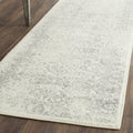SAFAVIEH Adirondack Collection Runner Rug - 26 x 10, Ivory & Silver, Oriental Distressed Design, Non-Shedding & Easy Care, Ide