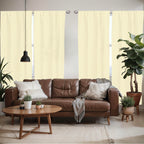 Ambesonne Yellow And White Window Curtains Pack Of 2, Hexagonal Pattern Honeycomb Beehive Simplistic Geometrical Monochrome, Lig