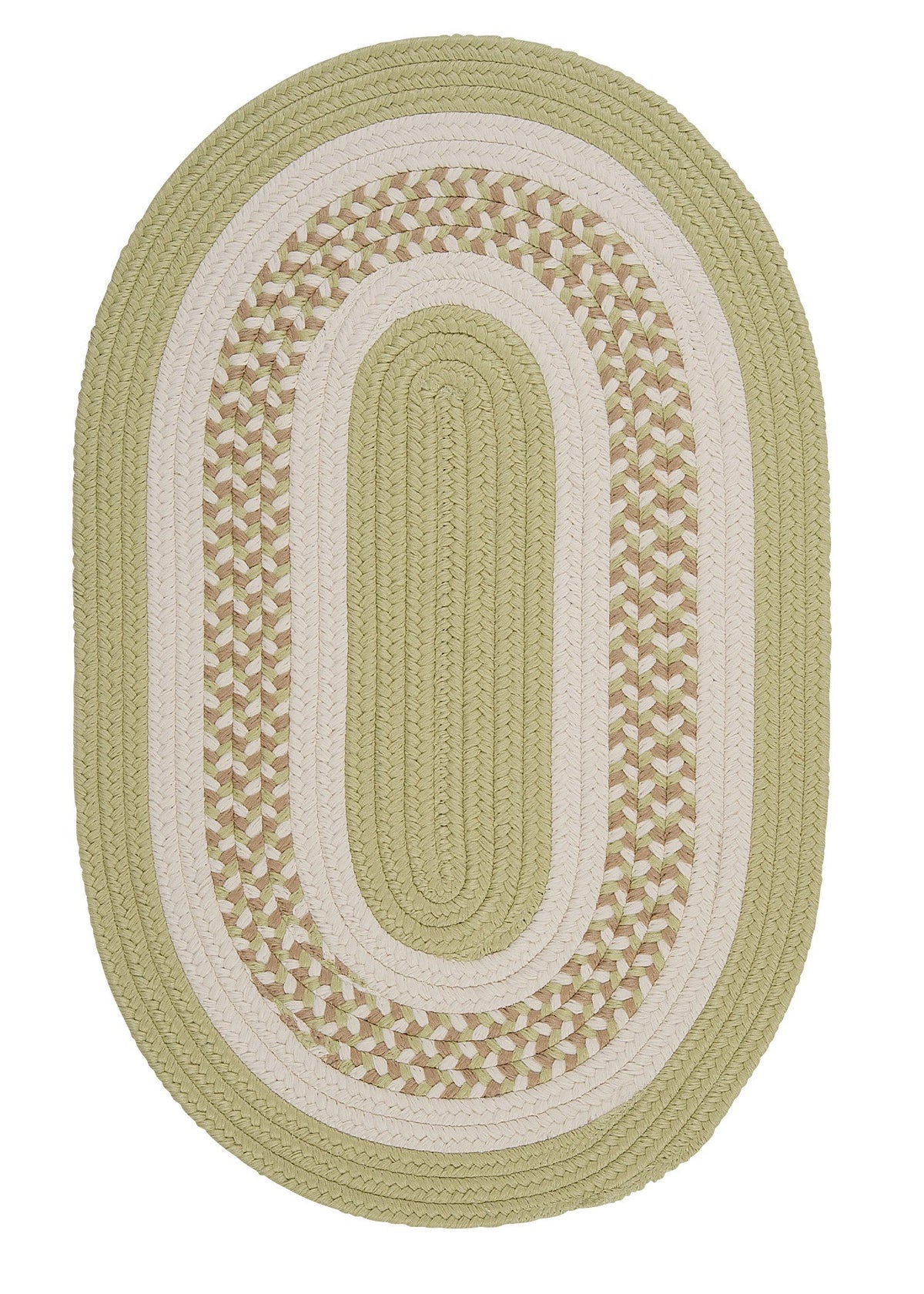 Colonial Mills Flowers Bay Braided Rug, 11X14, Light Green