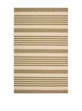 SAFAVIEH Courtyard Collection Accent Rug - 4' x 5'7'', Green & Beige, Stripe Design, Non-Shedding & Easy Care, Indoor/Outdoor & 