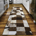 Dalyn Rugs Stetson Patchwork Faux Cowhide Ss10 Driftwood 2'3" X 10'