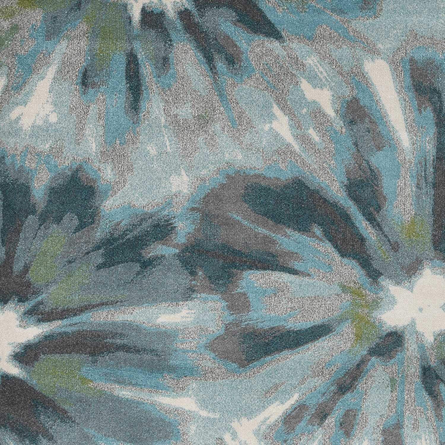 HomeRoots Decor 118' X 158' X 0.'5' Teal Polypropelene Rug