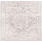 Safavieh Reflection Collection 5' Square Light Grey/Cream Rft664C Vintage Distressed Area Rug