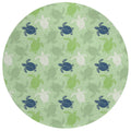 Addison Rugs Surfside Asr43 Green 8' X 8' Indoor Outdoor Round Rug, Easy Clean, Machine Washable, Non Shedding, Bedroom, Living Room, Dining Room, Kitchen, Patio Rug