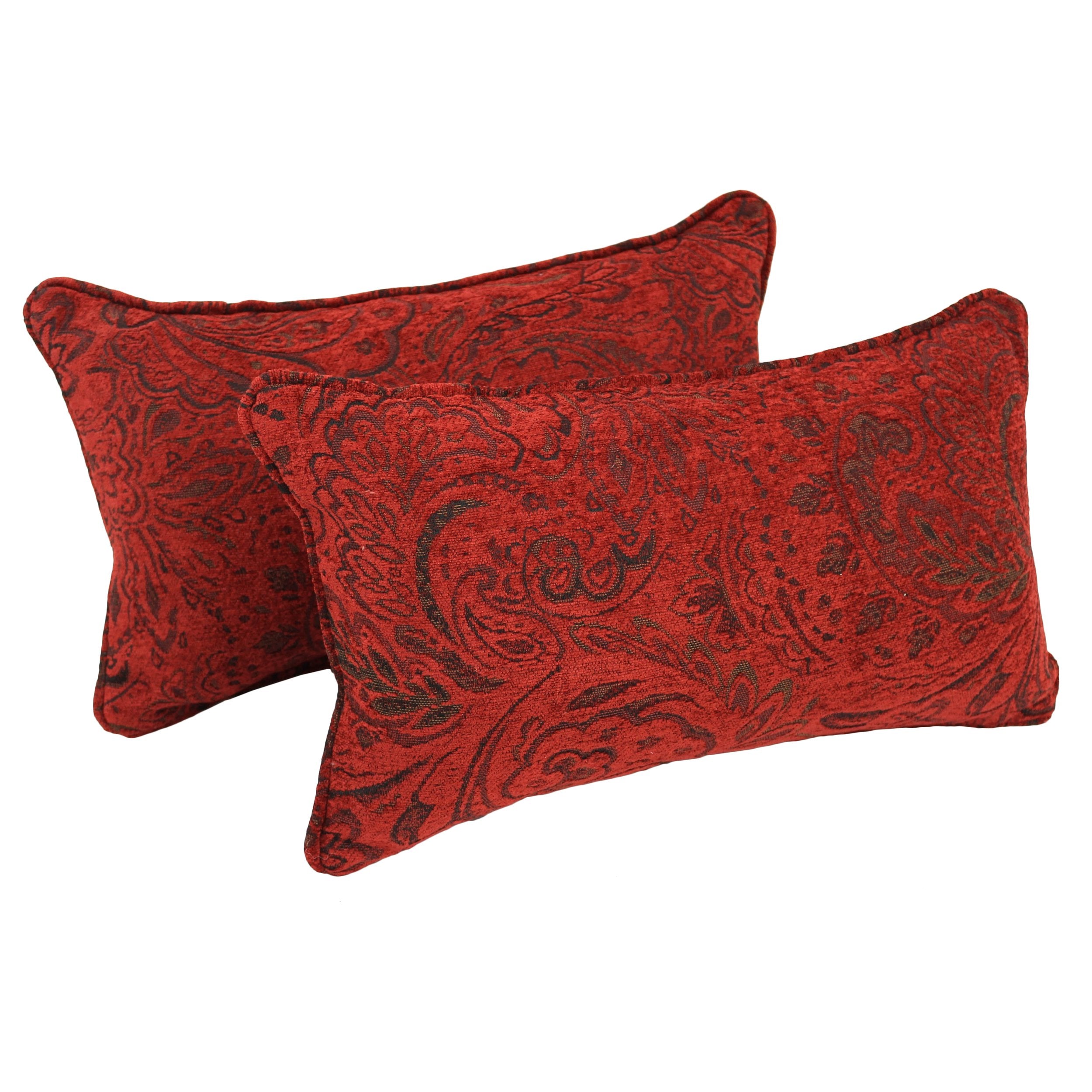 Blazing Needles Corded Jacquard Chenille Bolster Pillow - Thumbnail 5