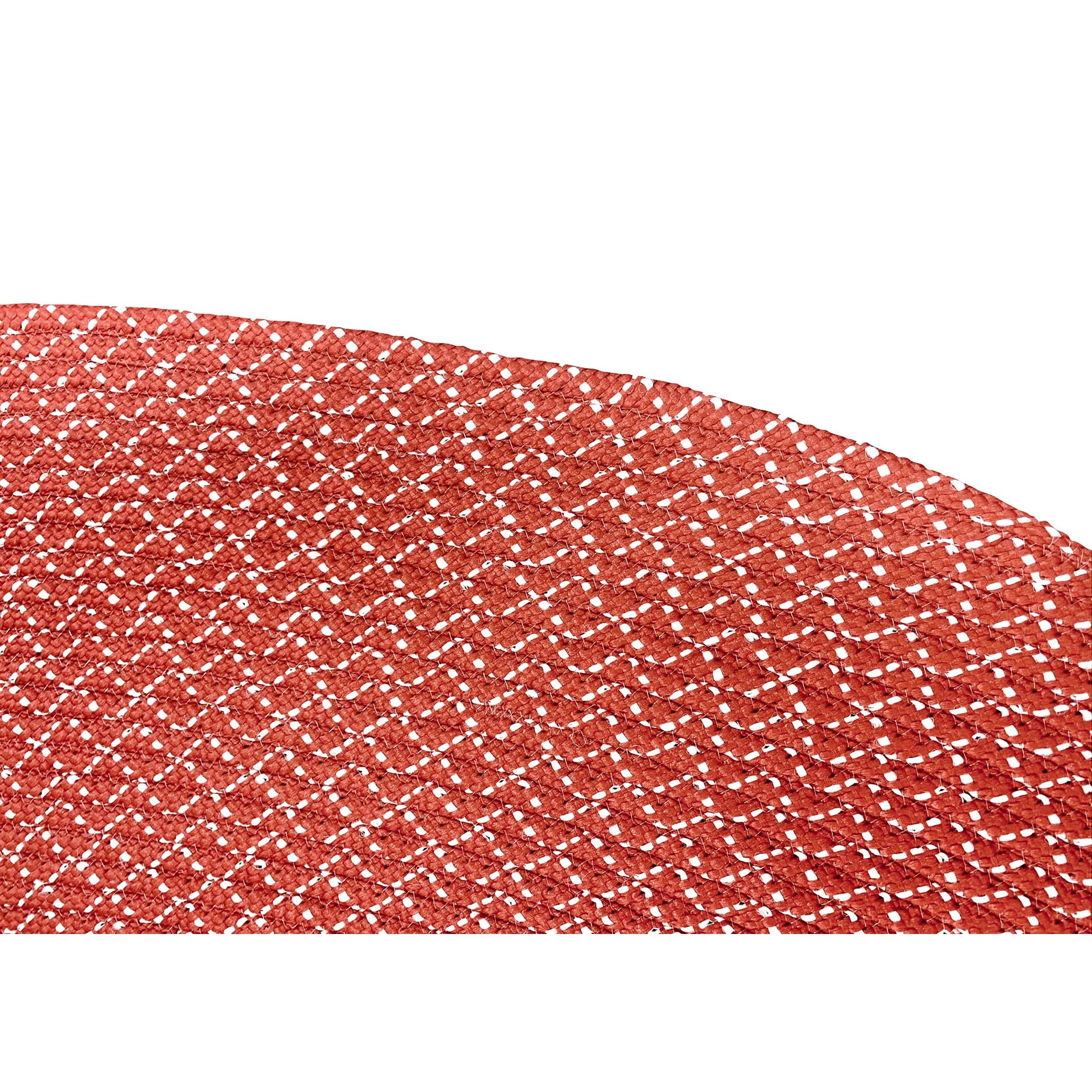Better Trends Sunsplash Braid Collection Is Durable And Stain Resistant Reversible Indoor Outdoor Area Utility Rug 100% Polypropylene In Vibrant Colors, 96' Round, Red