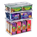 Sorbus Plastic Box with Lid, Stackable Design (Large  Medium  Small)