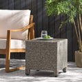 Rpuzonier Wicker Rattan Side Table Patio Wicker Table, Outdoor Square Rattan Coffee Table End Table For Patio Porch Lawn, No Ass