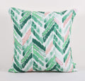 Home The Best Is For You Cotton Printed And Embroidered Decorative Pillow Cushion Cover 16X16 Inch, OffWhite With Green Pack O